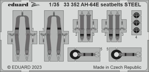 Przejdź do produktu Eduard 33352 - 1:35 AH-64E seatbelts - Steel