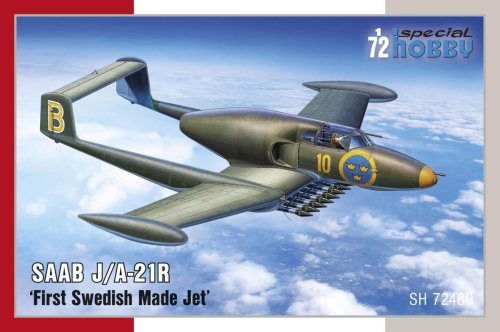 Przejdź do produktu Special Hobby 72480 - 1:72 SAAB J/A-21R First Swedish Made Jet