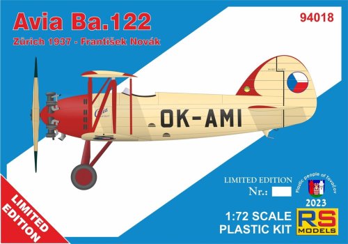 Przejdź do produktu RS Models 94018 - 1:72 Avia Ba.122 Zurich 1937