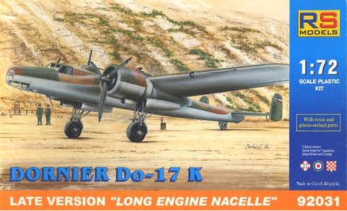 Przejdź do produktu Rs Models 92031 - 1:72 Dornier Do 17 K late version