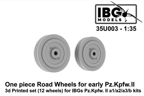 Przejdź do produktu IBG 35U003 - 1:35 One Piece Road Wheels for Early Pz.Kpfw. II 3D Printed Set (12 Wheels) for IBG Pz. II