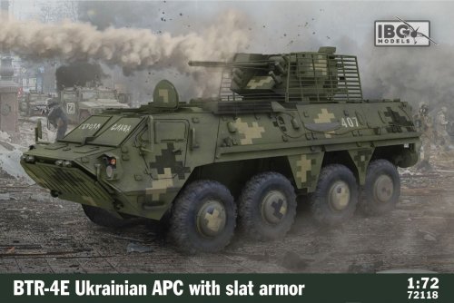 Przejdź do produktu IBG 72118 - 1:72 BTR-4E Ukrainian APC with Slat Armor