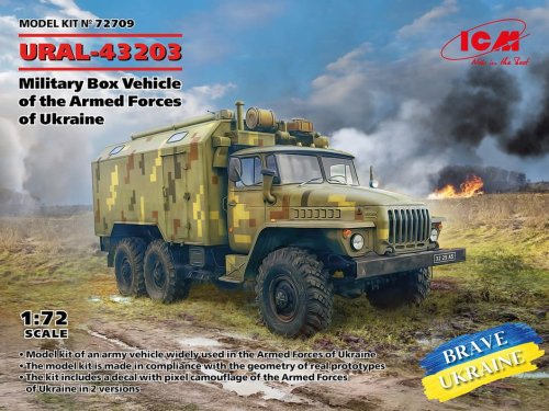 Przejdź do produktu ICM 72709 - 1:72 URAL-43203 Military Box Vehicle of The Armed Forces of Ukraine