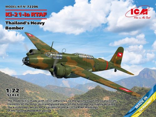Przejdź do produktu ICM 72206 - 1:72 Ki-21-Ia RTAF Thailand's Heavy Bomber