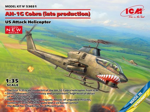 Przejdź do produktu ICM 53031 - 1:35 AH-1G Cobra Late Production US Attack Helicopter