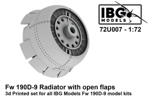 Przejdź do produktu IBG 72U007 - 1:72 Radiator with open flaps for Fw 190D-9 - 3D printed set