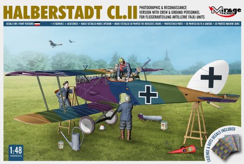 Przejdź do produktu Mirage 480005 - 1:48 Halberstadt CL.II Photographic & Reconaissance Version With Crew & Ground Personnel