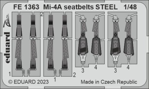 Przejdź do produktu Eduard FE1363 - 1:48 Mi-4A seatbelts - Steel