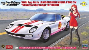Hasegawa SP544 52344 - 1:24 Egg Girls Wild Egg Girls Lamborghini Miura P400 SV Mikumo Shiranagi w/ Figure