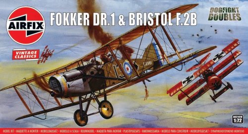 Przejdź do produktu Airfix 02141V - 1:72 Fokker Dr.1 & Bristol F.2B Dogfight Doubles