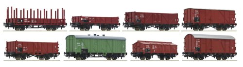 Przejdź do produktu ROCO 44001 H0 - Zestaw 8 wagonów towarowych CSD