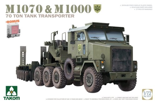 Przejdź do produktu Takom 5021 - 1:72 M1070 & M1000 70 Ton Tank Transporter