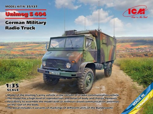 Przejdź do produktu ICM 35137 - 1:35 Unimog S 404 German Military Radio Truck