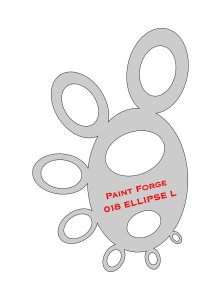 Paint Forge PFST018M - Ellipse Stencils M - szablon malarski