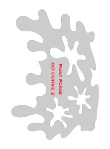 Paint Forge PFST017L - Curve 2 Stencils L - szablon malarski