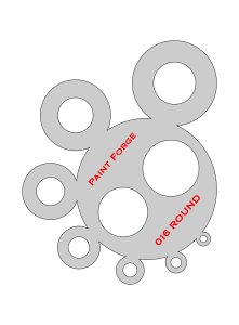 Paint Forge PFST016L - Round Stencils L - szablon malarski