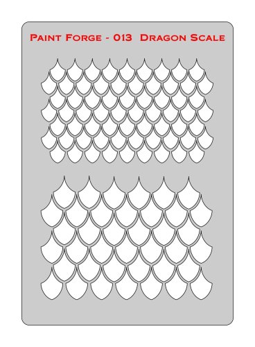 Przejdź do produktu Paint Forge PFST013M - Dragon Scale Stencils M - szablon malarski