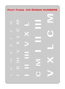 Paint Forge PFST012L - Roman Letters Stencils L - szablon malarski