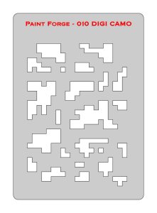 Paint Forge PFST010M - Digi Camo Stencils M - szablon malarski