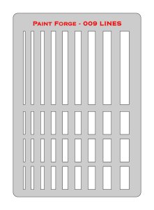Paint Forge PFST009L - Lines Stencils L - szablon malarski