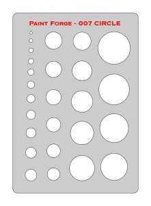 Paint Forge PFST007L - Circle Stencils L - szablon malarski