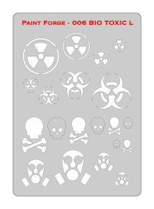 Paint Forge PFST006L - Bio Toxic Stencils L - szablon malarski