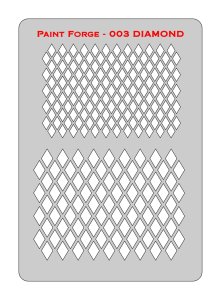 Paint Forge PFST003L - Diamonds Stencils L - szablon malarski