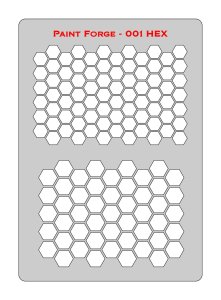 Paint Forge PFST001L - Hex Stencils L - szablon malarski
