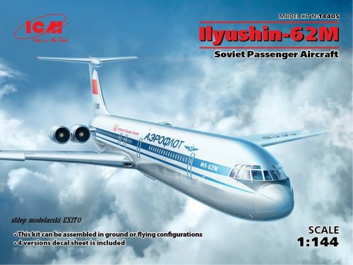 Przejdź do produktu ICM 14405 - 1:144 Ilyushin-62M Soviet Passenger Aircraft