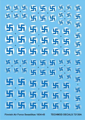 Przejdź do produktu TECHMOD 72130 - 1:72 Finnish Air Force Swastikas and Serials 1934-45