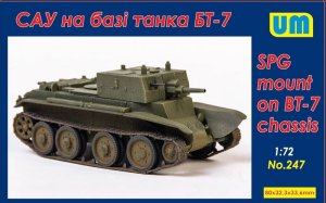 UNIMODELS 247 - 1:72 SPG mount on BT-7 chassis