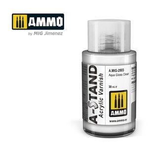 Ammo Mig 2503 - Lakier błyszczący akrylowy A-Stand Aqua Gloss Clear 30 ml