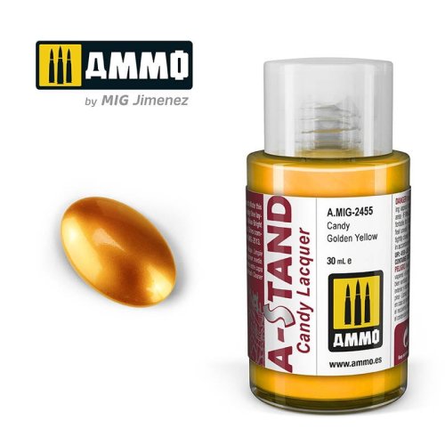 Przejdź do produktu Ammo Mig 2455 - Farba A-Stand Candy Golden Yellow 30 ml
