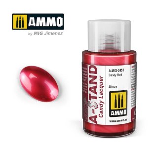 Ammo Mig 2451 - Farba A-Stand Candy Red 30 ml