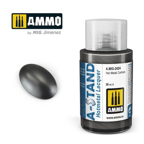 Przejdź do produktu Ammo Mig 2424 - Farba A-Stand Hot Metal Carbon 30 ml