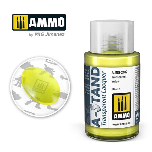 Przejdź do produktu Ammo Mig 2402 - Farba A-Stand Transparent Yellow 30 ml