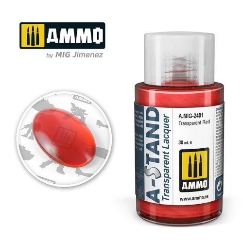 Przejdź do produktu Ammo Mig 2401 - Farba A-Stand Transparent Red 30 ml