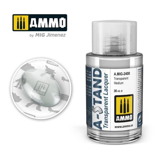 Przejdź do produktu Ammo Mig 2400 - Farba A-Stand Transparent Medium 30 ml