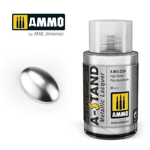 Przejdź do produktu Ammo Mig 2324 - Farba A-Stand Metallic High-Shine Plus Aluminium 30 ml