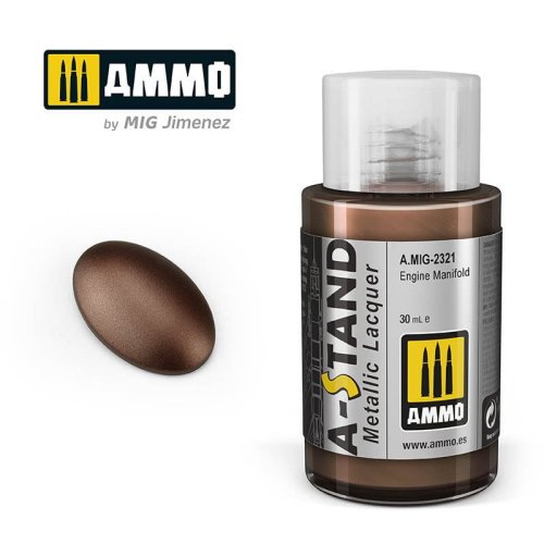 Przejdź do produktu Ammo Mig 2321 - Farba A-Stand Metallic Engine Manifold 30 ml