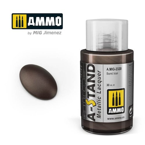 Przejdź do produktu Ammo Mig 2320 - Farba A-Stand Metallic Burnt Iron 30 ml