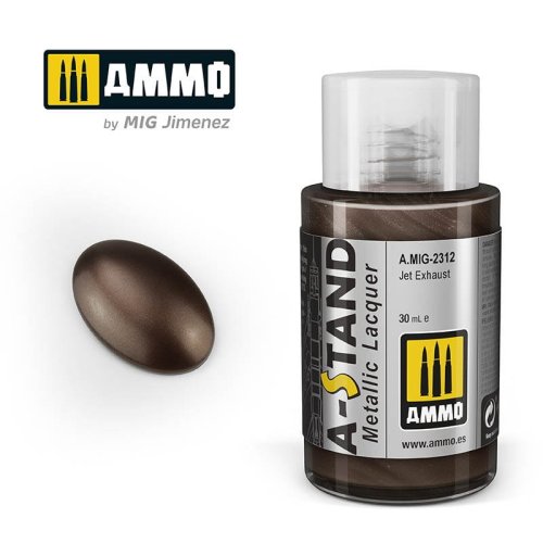 Przejdź do produktu Ammo Mig 2312 - Farba A-Stand Metallic Jet Exhaust 30 ml