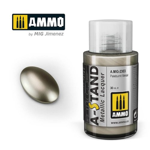 Przejdź do produktu Ammo Mig 2303 - Farba A-Stand Metallic Pale Burnt Metal 30 ml