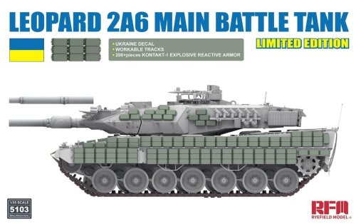 Przejdź do produktu Rye Field Model 5103 - 1:35 Leopard 2A6 Main Battle Tank Limited Edition