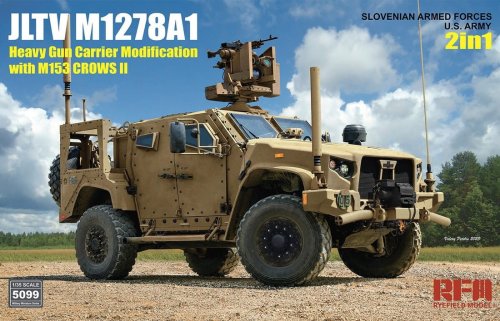 Przejdź do produktu Rye Field Model 5099 - 1:35 JLTV M1278A1 Heavy Gun Carrier Modification with M153 CROWS II 2 in 1 Slovenian Armed Forces U.S. Army