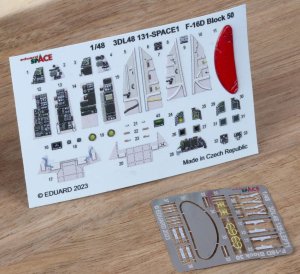 Eduard 3DL48131 - 1:48 F-16D Block 50 Space 3D Decals + PE