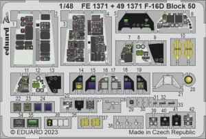 Eduard FE1371 - 1:48 F-16D Block 50