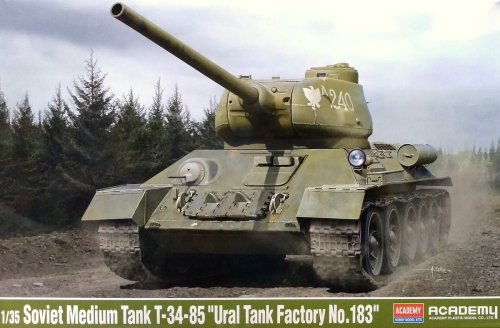 Przejdź do produktu Academy 13554 - 1:35 Soviet Medium Tank T-34-85 Ural Tank Factory No.183