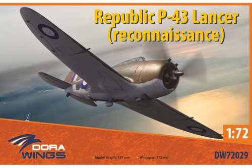 Przejdź do produktu Dora Wings DW 72029 - 1:72 Republic P-43 Lancer Reconnaissance