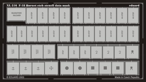 Przejdź do produktu EDUARD XL516 - 1:32 F-18 etch stencil data mask -etch